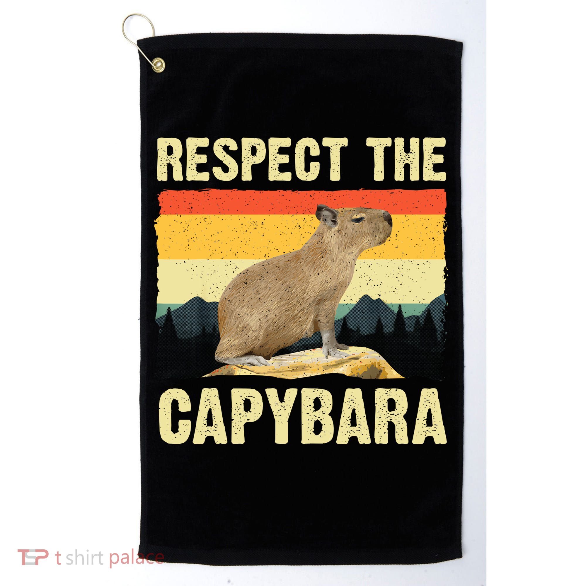 Capybara Art Rodent Animal Lover Capybara Golf Towel