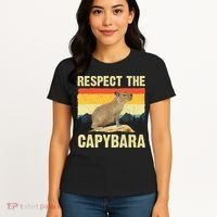 Capybara Art Rodent Animal Lover Capybara Women's T-Shirt thumb 4
