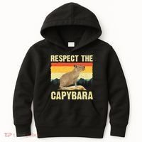 Capybara Art Rodent Animal Lover Capybara Kids Hoodie thumb 0