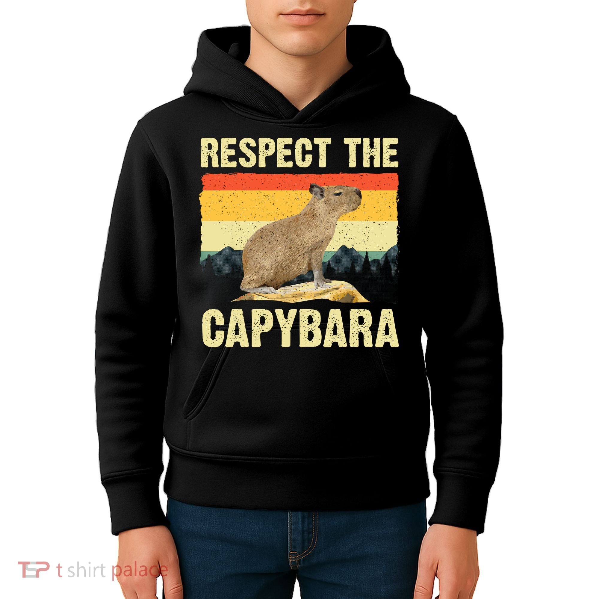Capybara Art Rodent Animal Lover Capybara Kids Hoodie