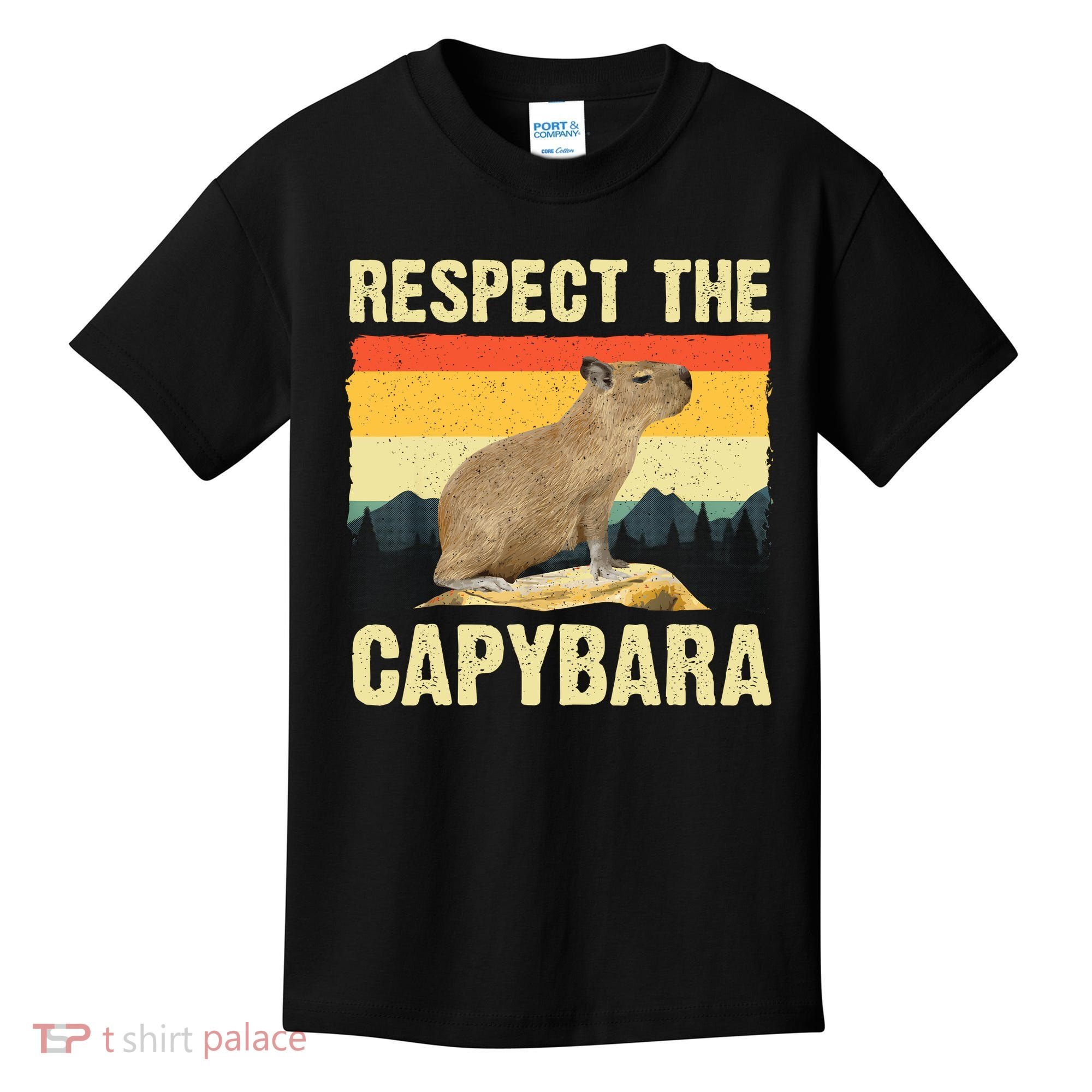 Capybara Art Rodent Animal Lover Capybara Kids T-Shirt