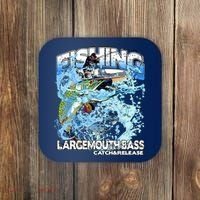 Catch And Release Largemouth Bass Fishing Coaster thumb 0