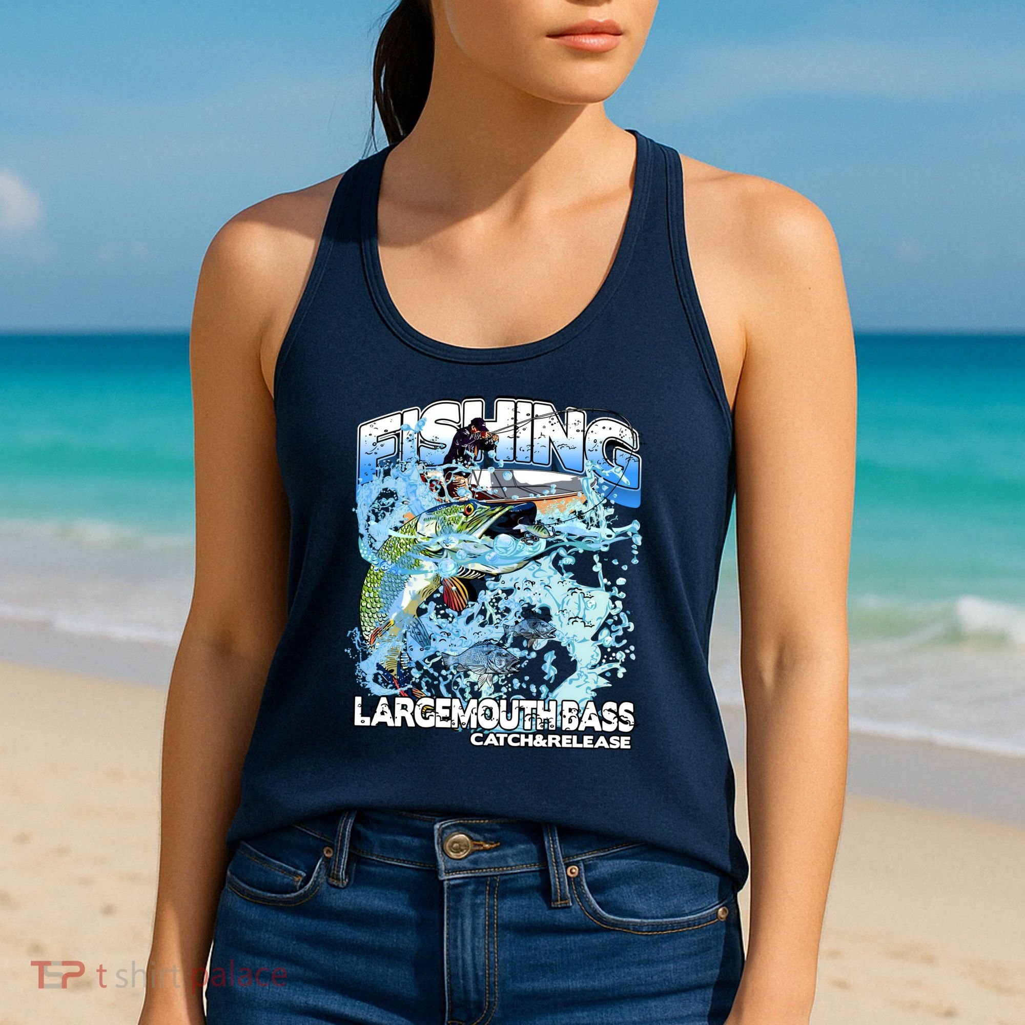 Catch And Release Largemouth Bass Fishing Women's Tank Top