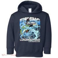 Catch And Release Largemouth Bass Fishing Toddler Hoodie thumb 0
