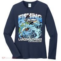 Catch And Release Largemouth Bass Fishing Women's Long Sleeve Shirt thumb 0