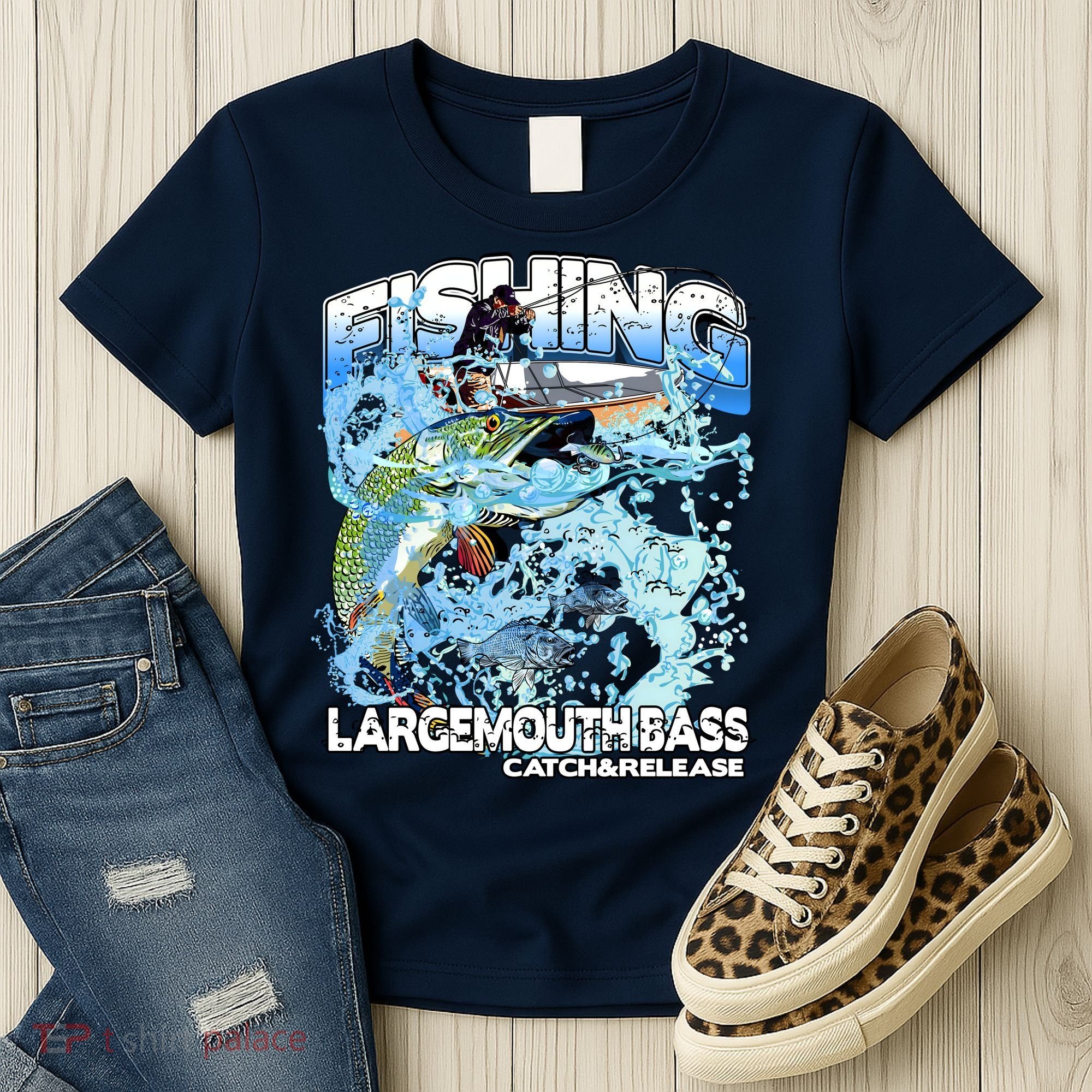 Catch And Release Largemouth Bass Fishing Women's T-Shirt