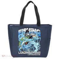 Catch And Release Largemouth Bass Fishing Tote Bag thumb 0