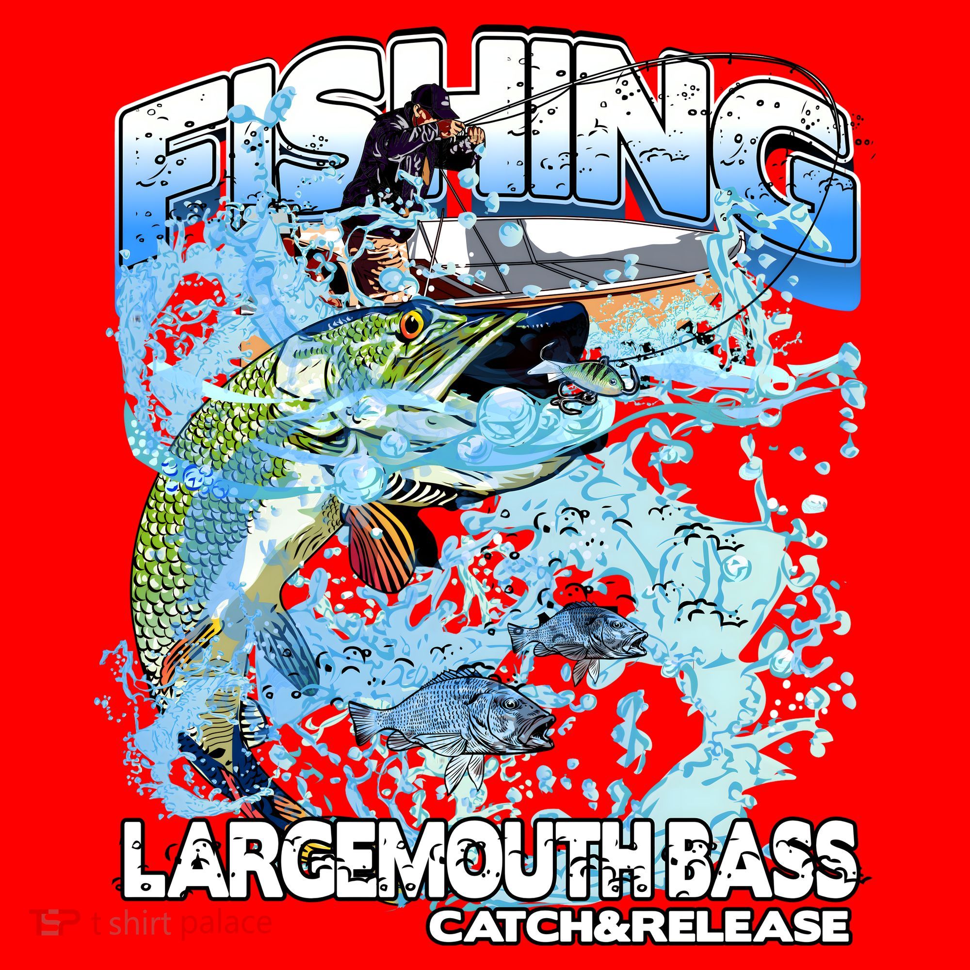 Catch And Release Largemouth Bass Fishing Santa Hat