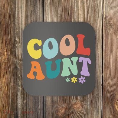 Cool Aunt Retro Gift Coaster
