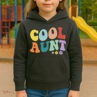 Cool Aunt Retro Gift Kids Hoodie thumb 3
