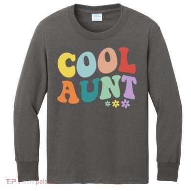 Cool Aunt Retro Gift Kids Long Sleeve Shirt