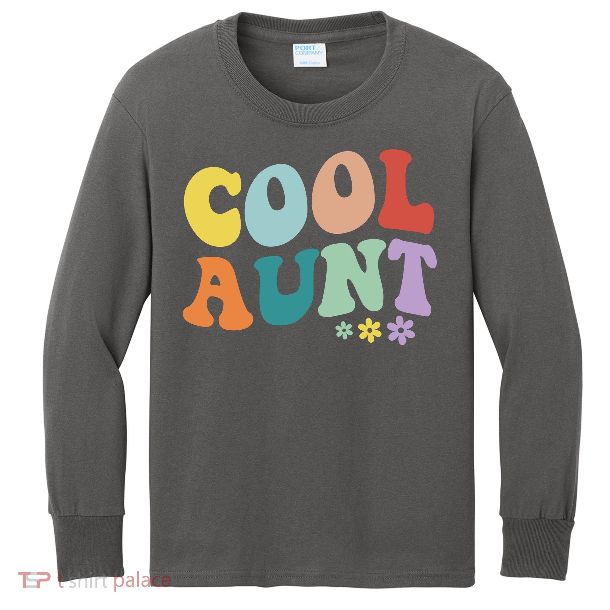 Cool Aunt Retro Gift Kids Long Sleeve Shirt