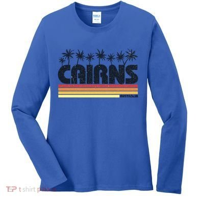 Cairns Australia Retro Tourism Cute Gift Women's Long Sleeve Shirt