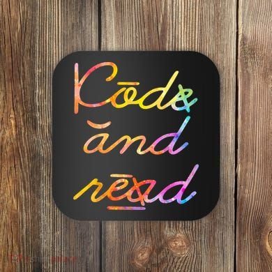 Code And Read Dyslexia Awareness Coaster