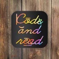 Code And Read Dyslexia Awareness Coaster thumb 0