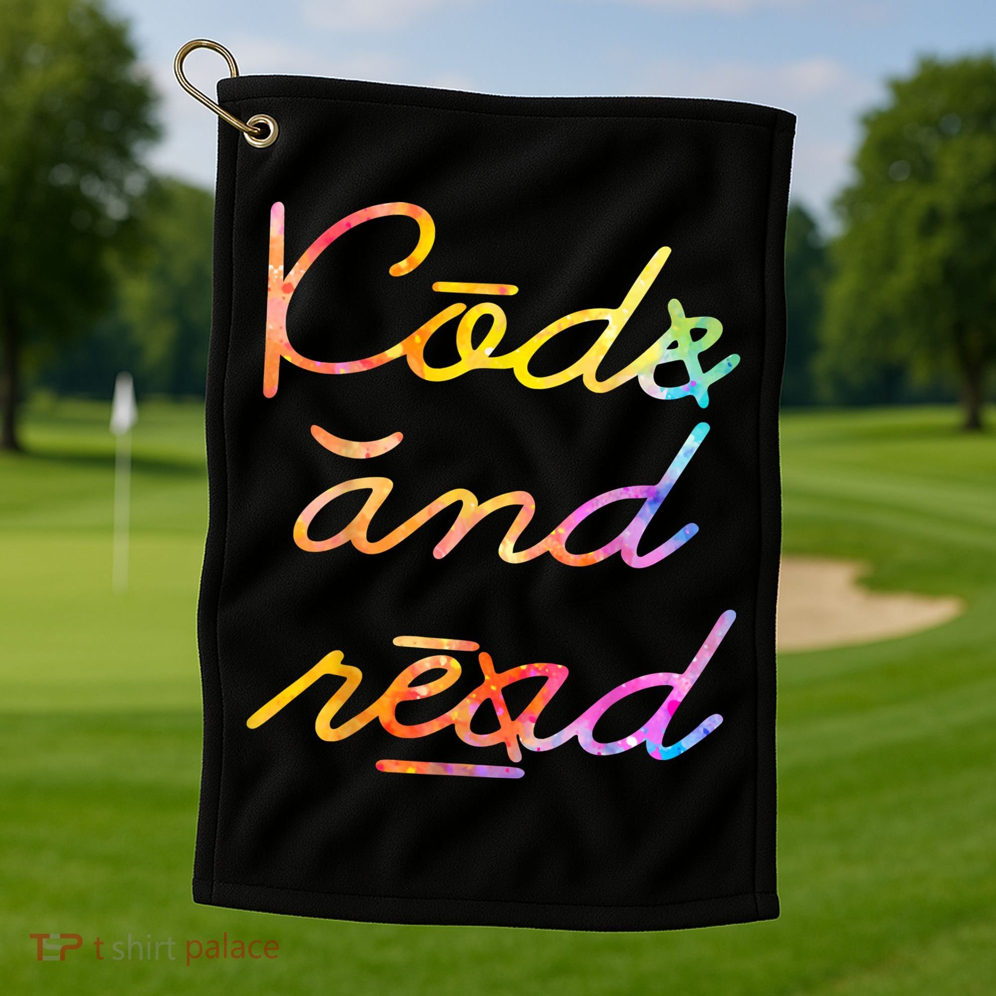 Code And Read Dyslexia Awareness Golf Towel