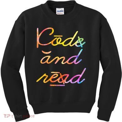 Code And Read Dyslexia Awareness Kids Sweatshirt