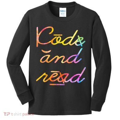 Code And Read Dyslexia Awareness Kids Long Sleeve Shirt