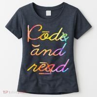 Code And Read Dyslexia Awareness Women's T-Shirt thumb 0