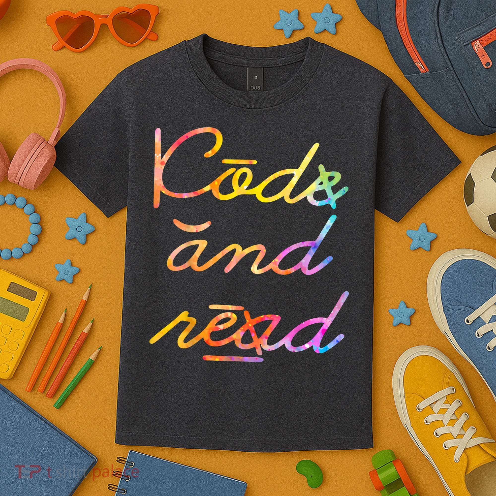 Code And Read Dyslexia Awareness Kids T-Shirt