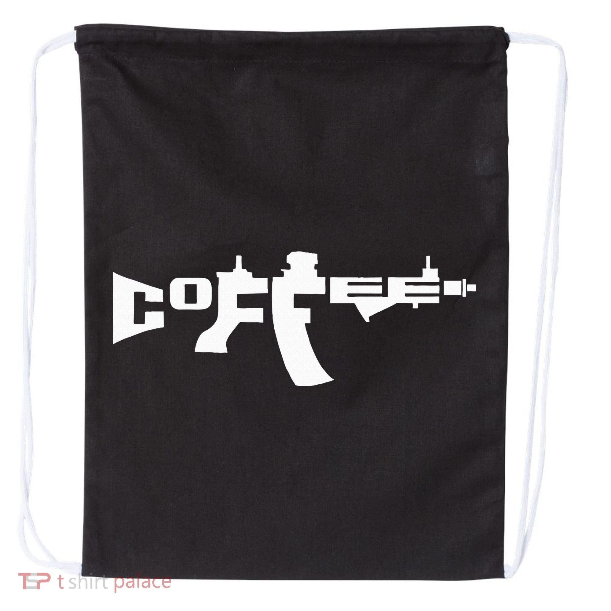 Coffee AR15 Rifle Gun Owner Drawstring Bag