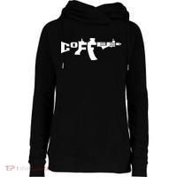 Coffee AR15 Rifle Gun Owner Womens Funnel Neck Pullover Hood thumb 0