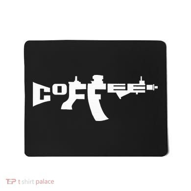 Coffee AR15 Rifle Gun Owner Mousepad