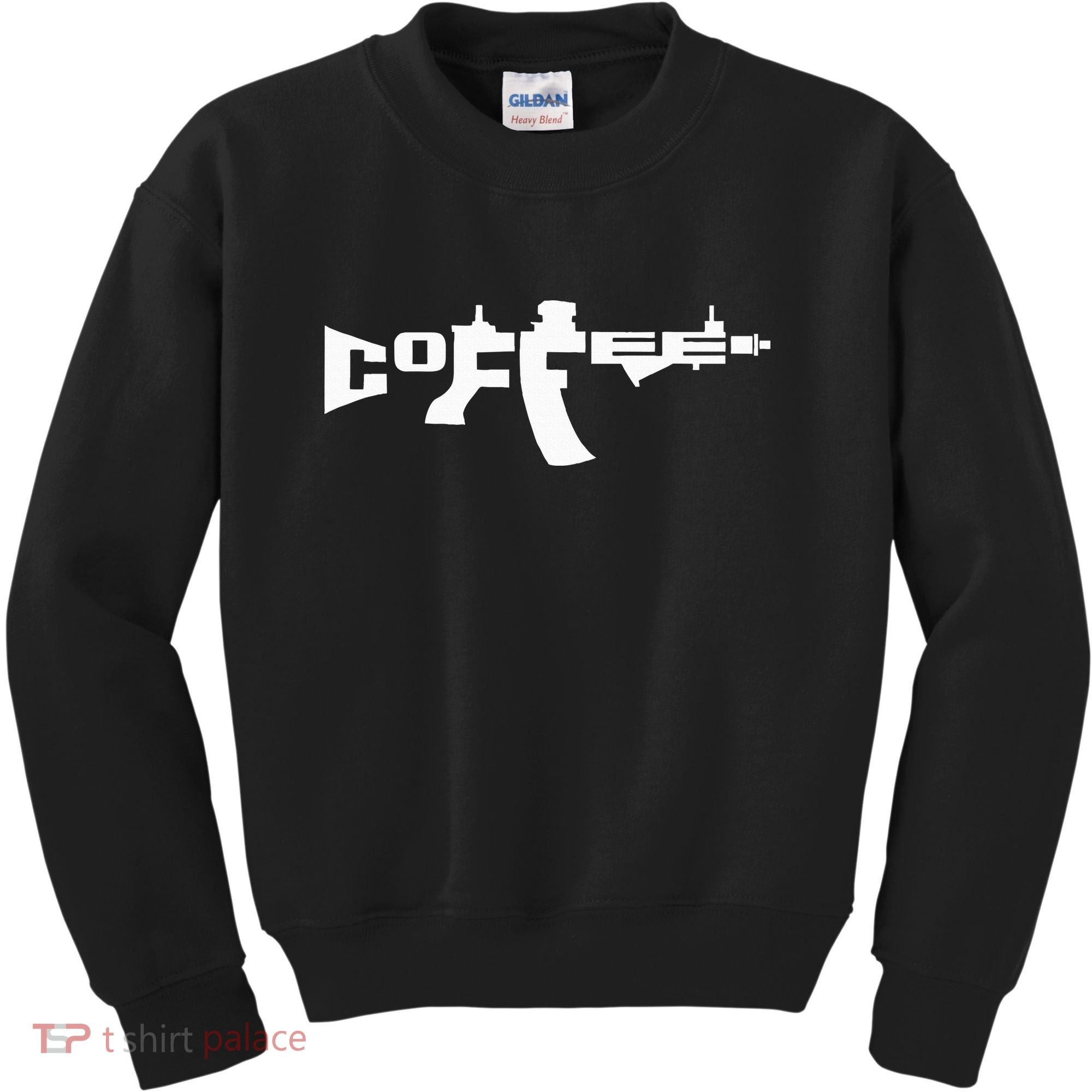 Coffee AR15 Rifle Gun Owner Kids Sweatshirt