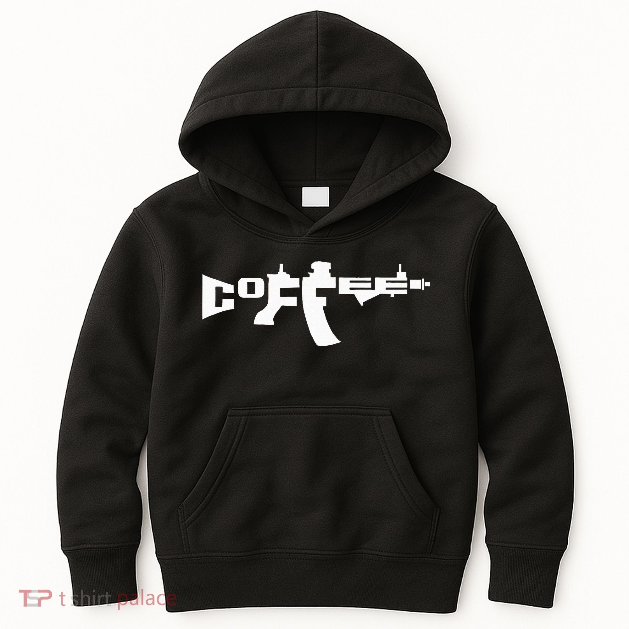 Coffee AR15 Rifle Gun Owner Kids Hoodie