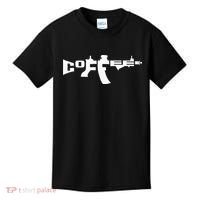 Coffee AR15 Rifle Gun Owner Kids T-Shirt thumb 0