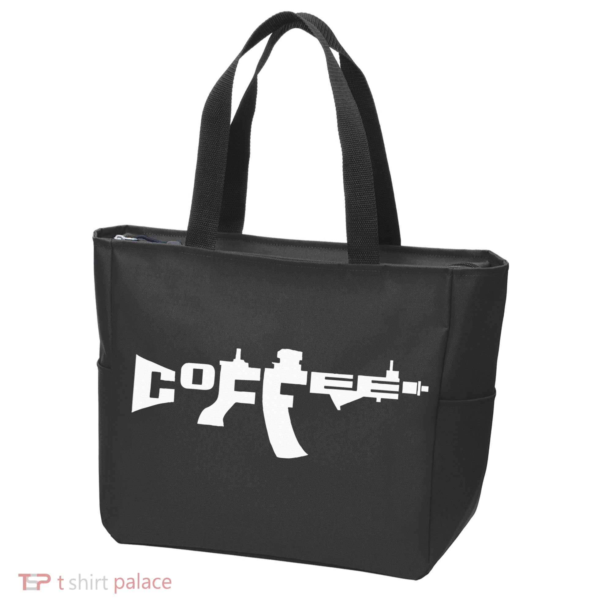Coffee AR15 Rifle Gun Owner Tote Bag
