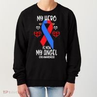 Chd Awareness Remembrance Hero Is Now My Angel Great Gift Women's Sweatshirt thumb 0