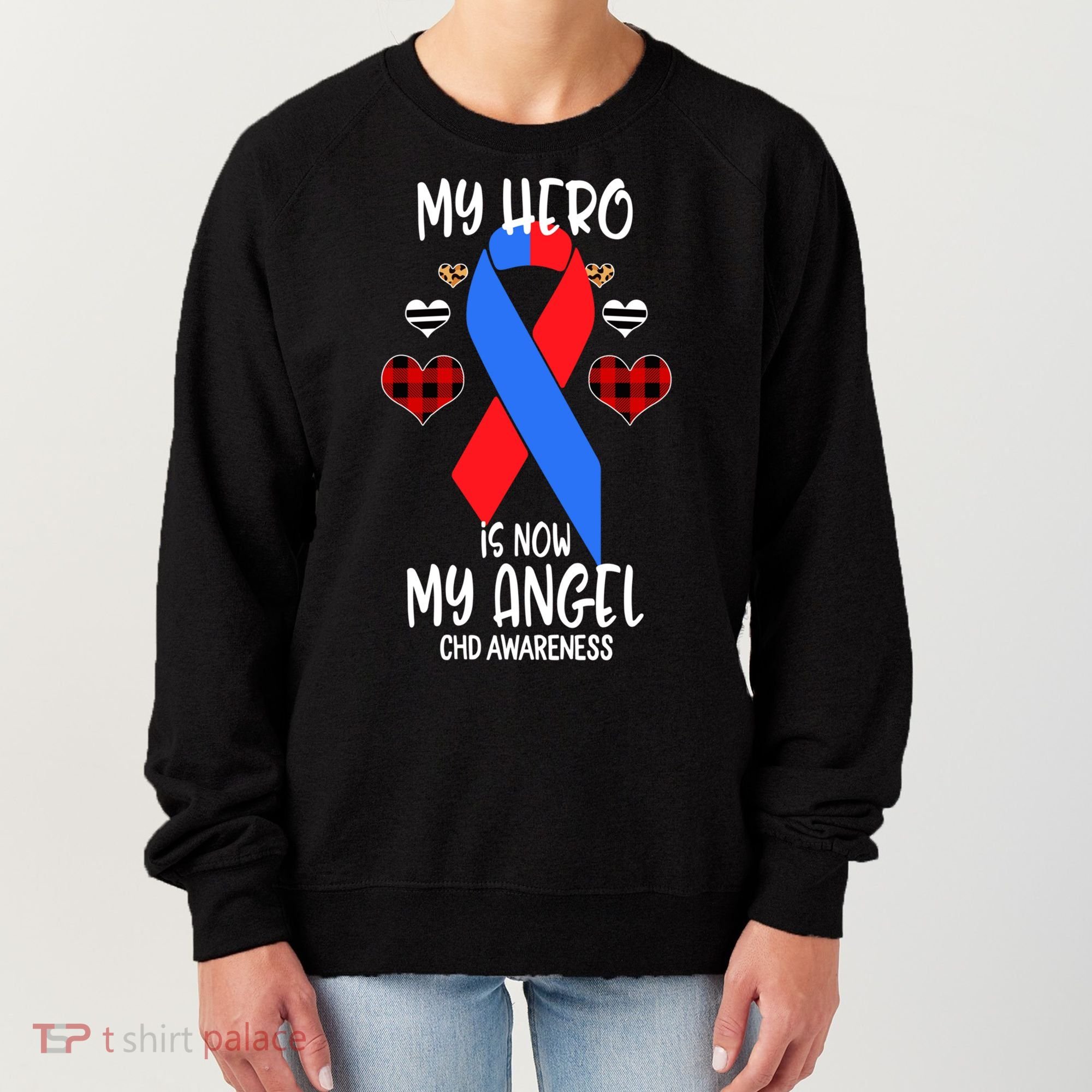 Chd Awareness Remembrance Hero Is Now My Angel Great Gift Women's Sweatshirt