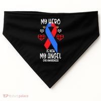 Chd Awareness Remembrance Hero Is Now My Angel Great Gift USA-Made Doggie Bandana thumb 0