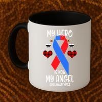 Chd Awareness Remembrance Hero Is Now My Angel Great Gift Coffee Mug thumb 2