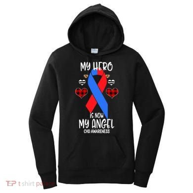 Chd Awareness Remembrance Hero Is Now My Angel Great Gift Women's Hoodie