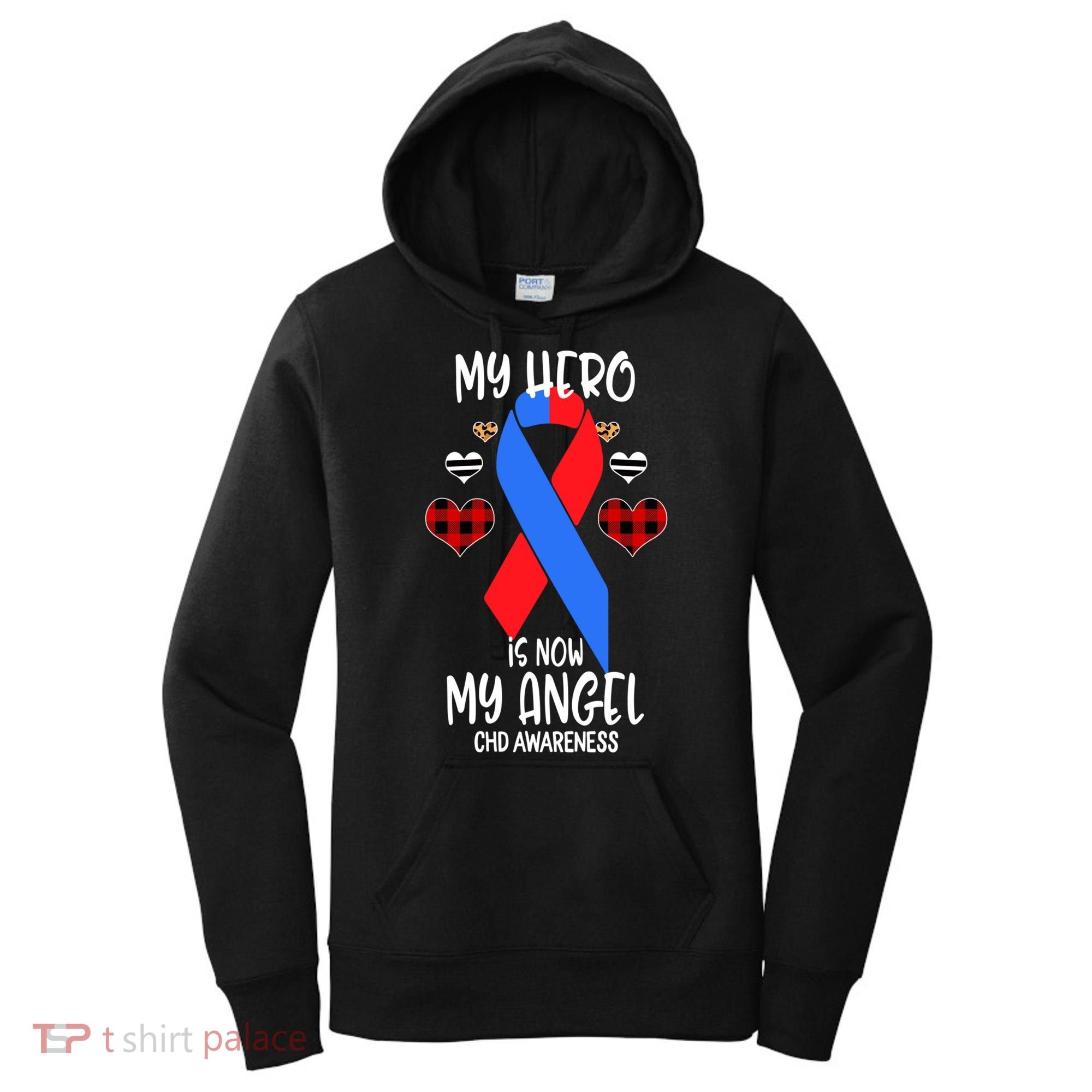 Chd Awareness Remembrance Hero Is Now My Angel Great Gift Women's Hoodie