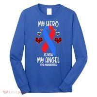 Chd Awareness Remembrance Hero Is Now My Angel Great Gift Long Sleeve Shirt thumb 0
