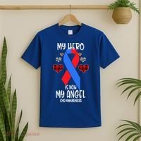 Chd Awareness Remembrance Hero Is Now My Angel Great Gift T-Shirt thumb 2