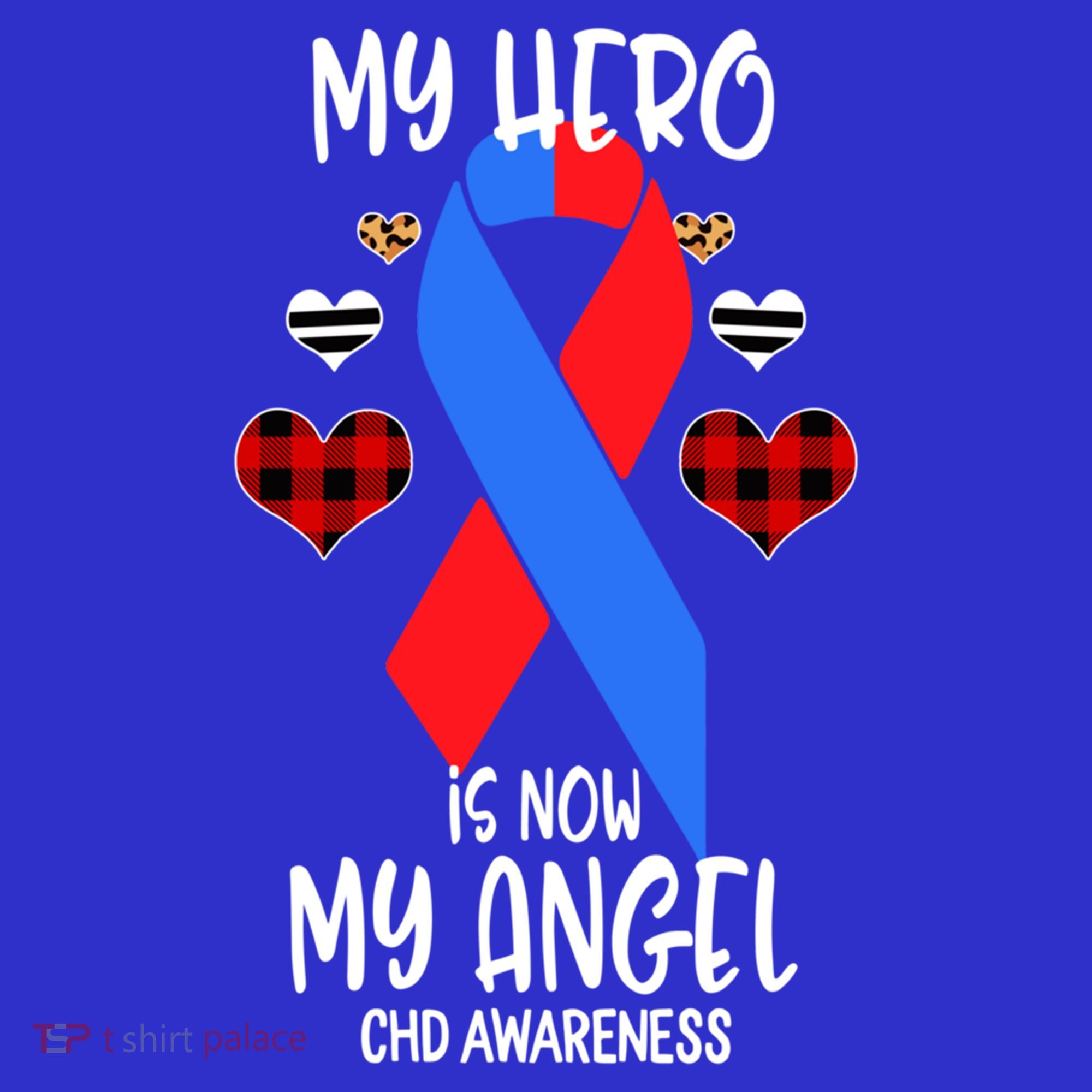 Chd Awareness Remembrance Hero Is Now My Angel Great Gift Polo