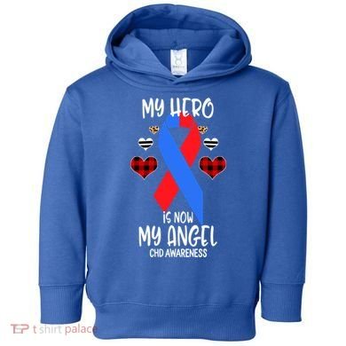 Chd Awareness Remembrance Hero Is Now My Angel Great Gift Toddler Hoodie