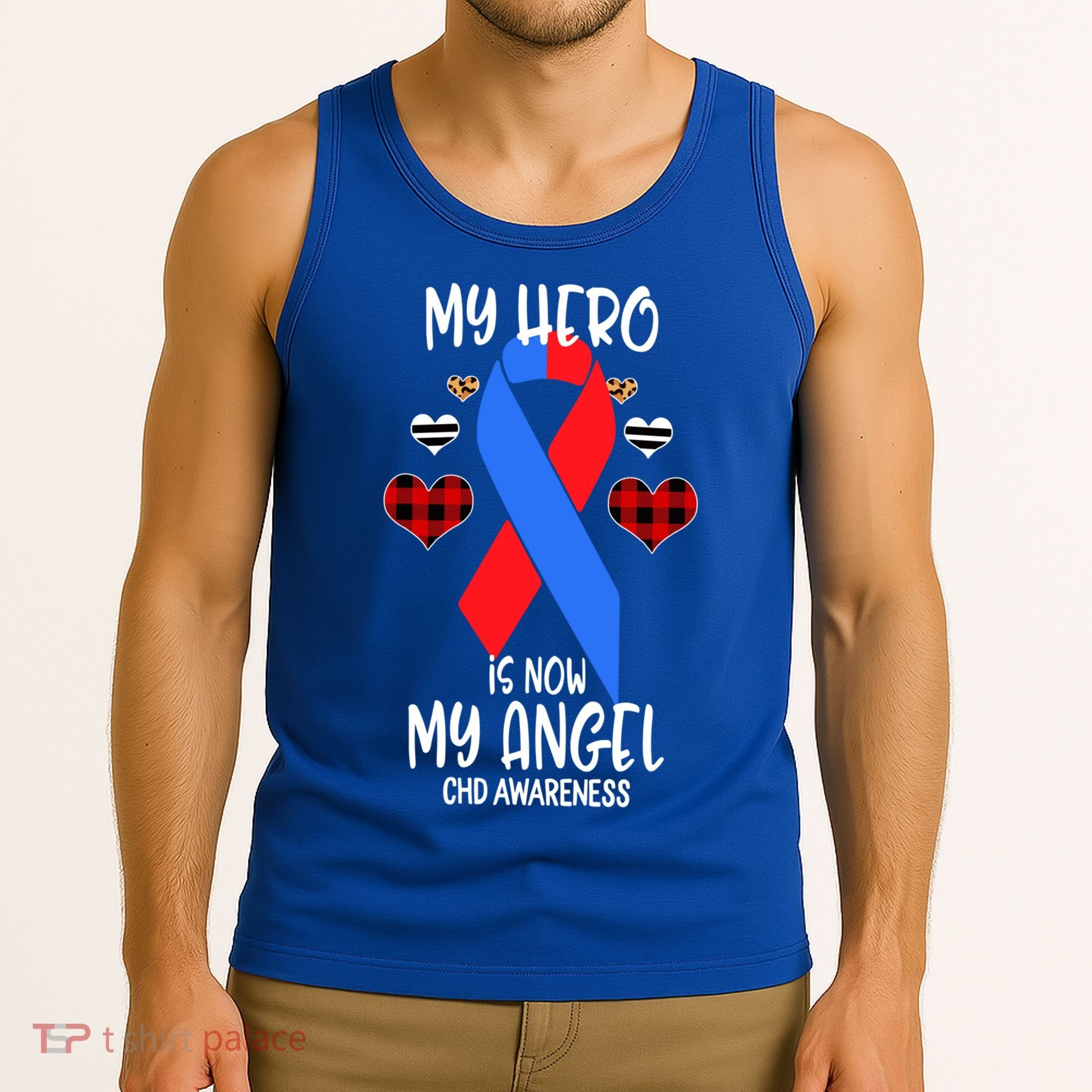 Chd Awareness Remembrance Hero Is Now My Angel Great Gift Tank Top