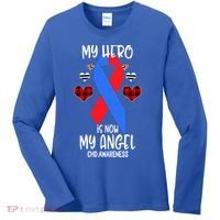 Chd Awareness Remembrance Hero Is Now My Angel Great Gift Women's Long Sleeve Shirt thumb 0