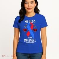 Chd Awareness Remembrance Hero Is Now My Angel Great Gift Women's T-Shirt thumb 4