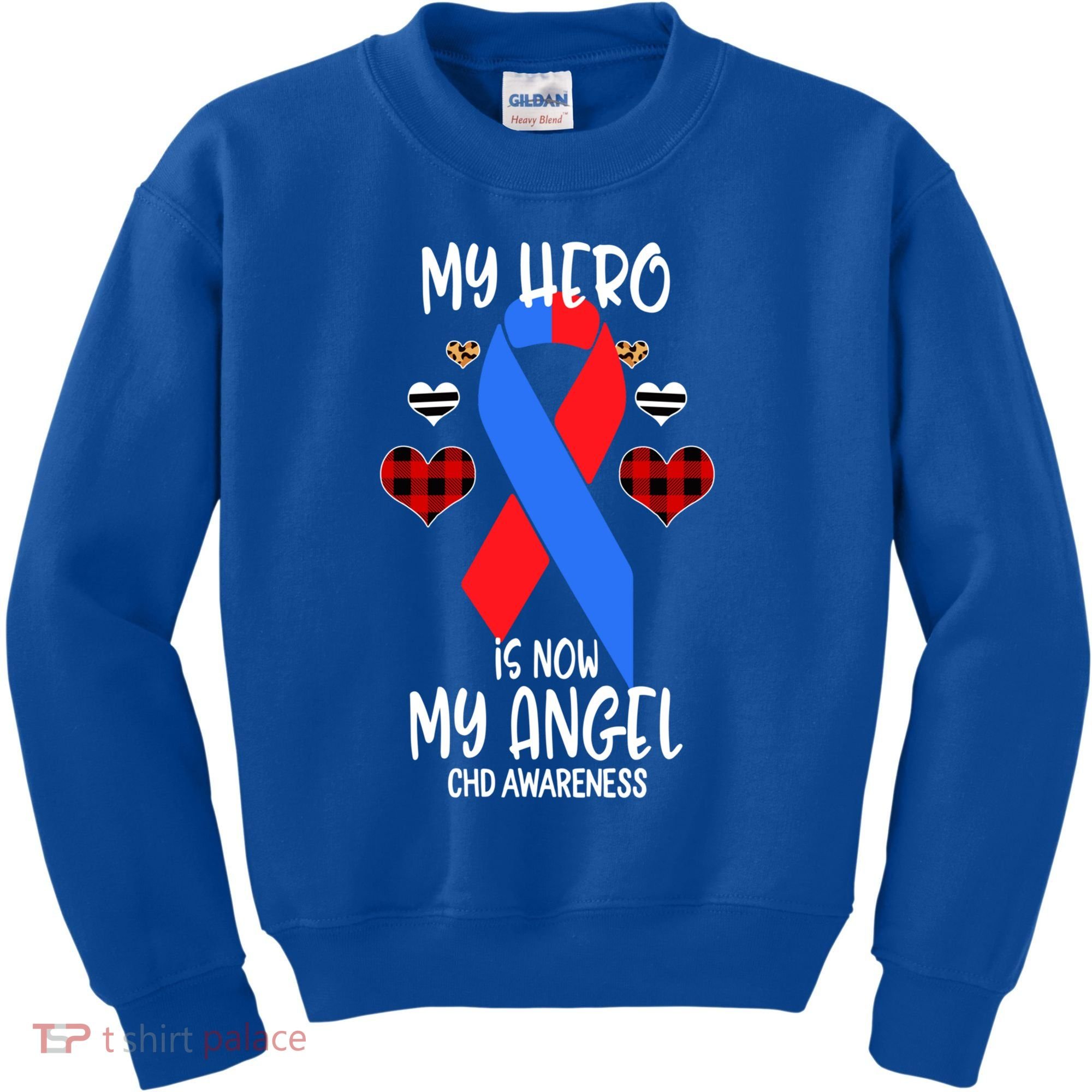 Chd Awareness Remembrance Hero Is Now My Angel Great Gift Kids Sweatshirt