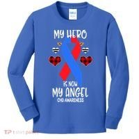 Chd Awareness Remembrance Hero Is Now My Angel Great Gift Kids Long Sleeve Shirt thumb 0