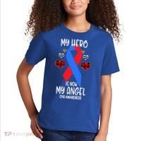 Chd Awareness Remembrance Hero Is Now My Angel Great Gift Kids T-Shirt thumb 2