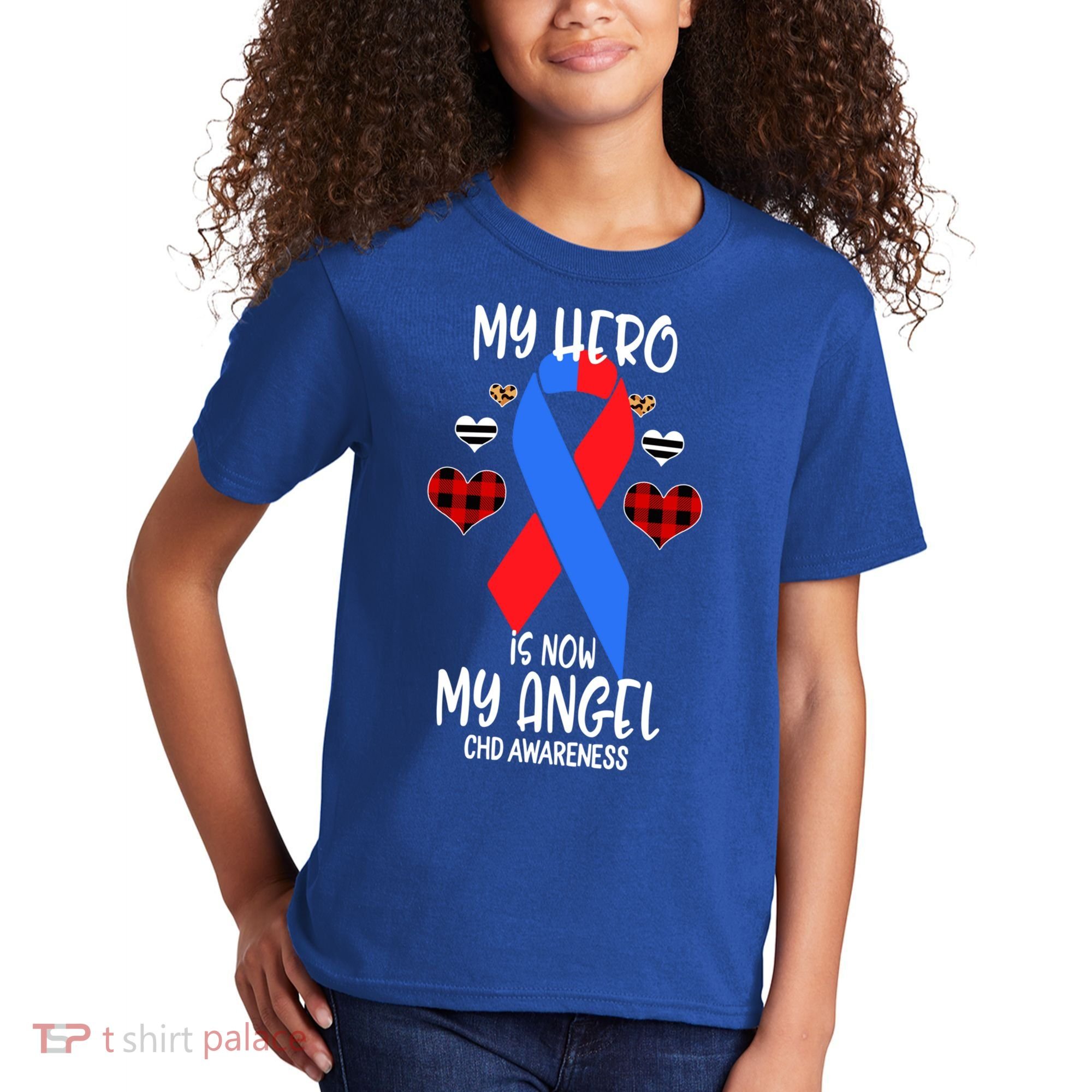 Chd Awareness Remembrance Hero Is Now My Angel Great Gift Kids T-Shirt