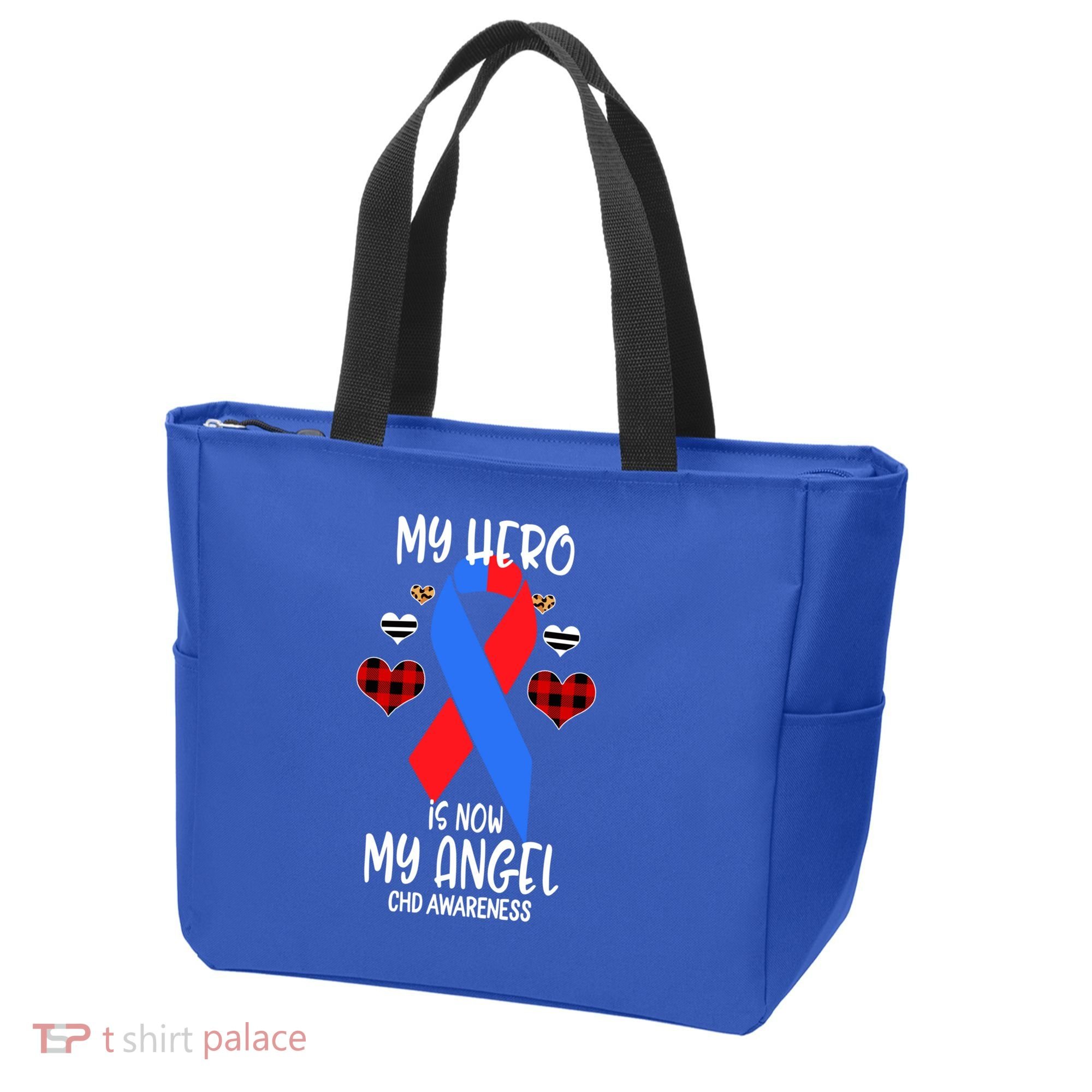Chd Awareness Remembrance Hero Is Now My Angel Great Gift Tote Bag