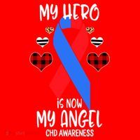 Chd Awareness Remembrance Hero Is Now My Angel Great Gift Santa Hat thumb 1